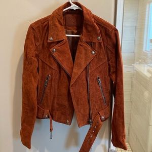 BLANKNYC Suede Leather Moto Jacket Sun Valley M